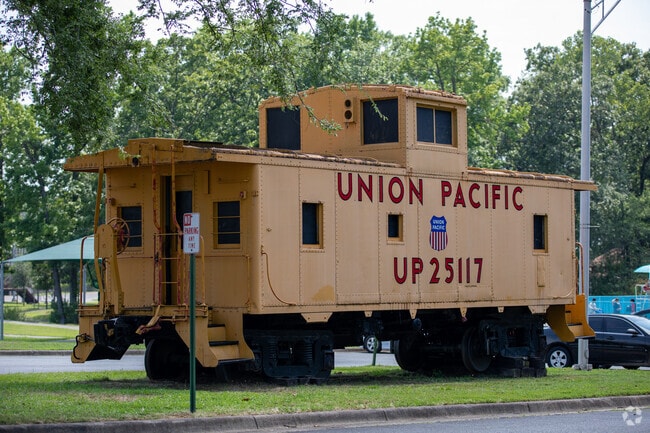 Union Pacific railroad cars can be spotted in the Sherwood neighborhood.