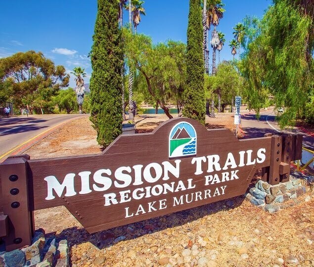 Mission Trails Regional Park provides hiking and biking trails along the lake