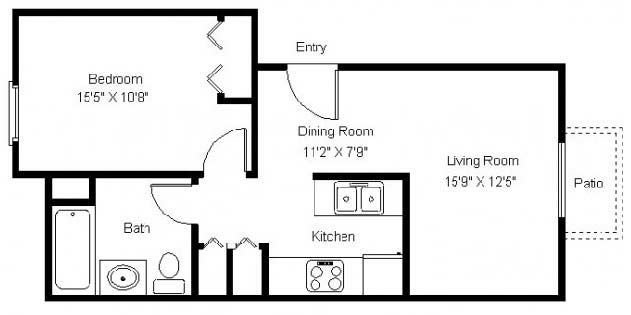 1BR/1BA - Monroe Park Apartments