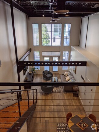 Living room from loft - 112 S 12th St