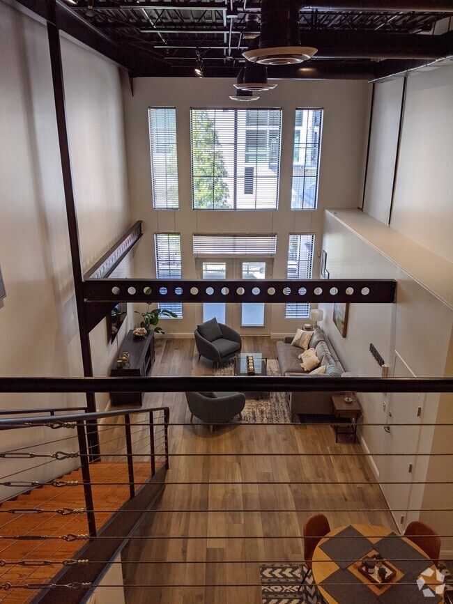 Living room from loft - 112 S 12th St