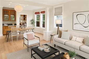 Living and Dining area facing east - 4231 Williams Ave W