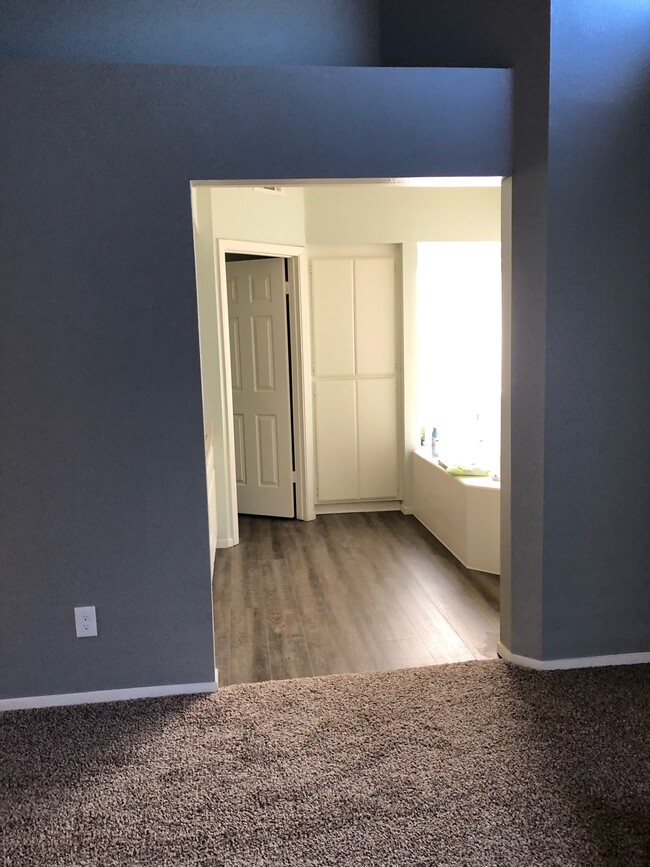 Master Bedroom bath entrance with new vinyl flooring. - 1217 Eastbrook Dr