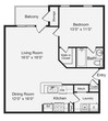 One Bedroom Floorplan