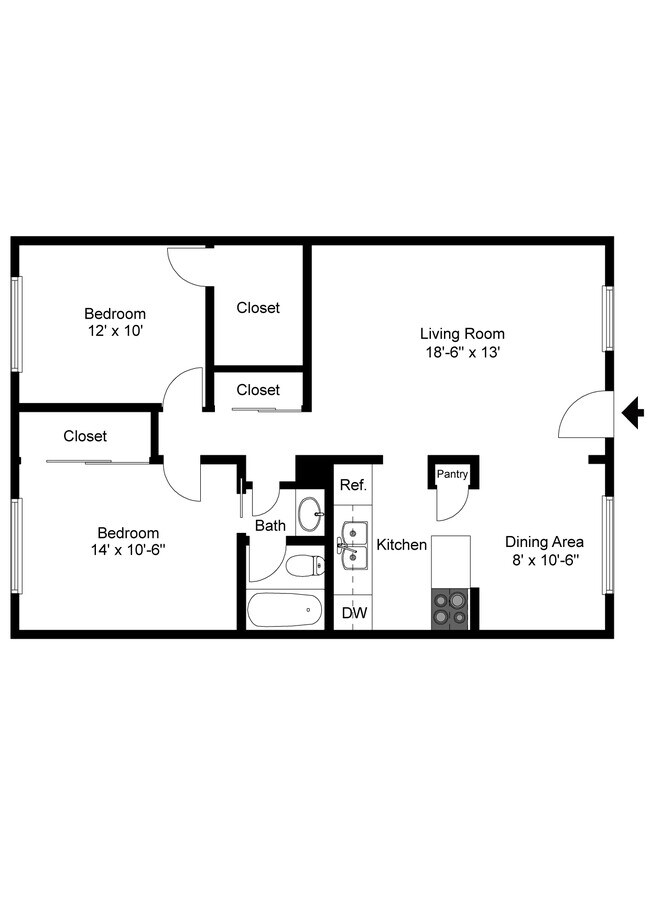 Floorplan - Three Spruce Apartments