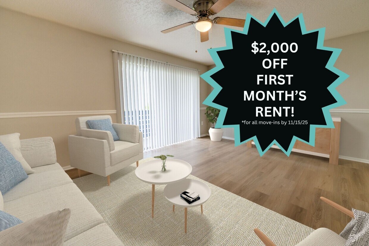 Living Area - Palmview Cove Apartments
