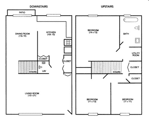Cambridge Court Townhomes – 3 Bedroom 1.5 Bath