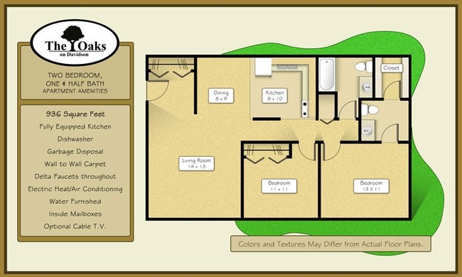 2BR/1.5BA - The Oaks on Davidson