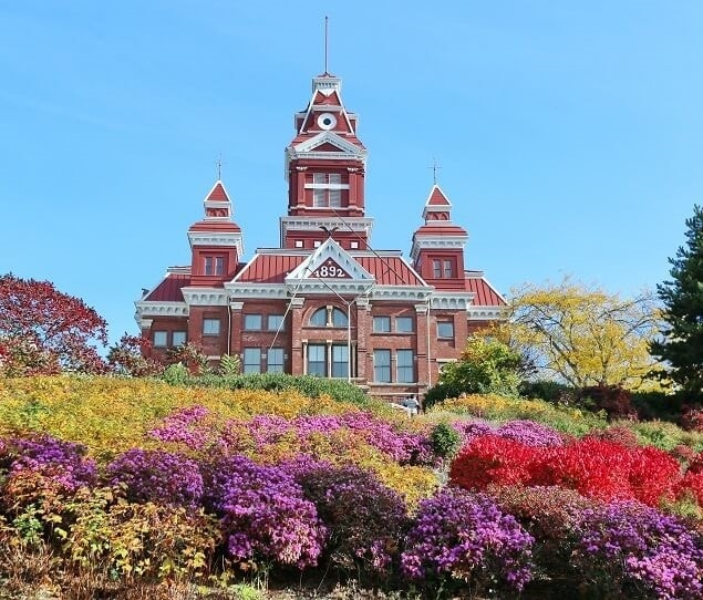 The historic Old City Hall, built in 1892, serves as the Whatcom Museum