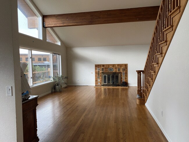 living room and fireplace - 4360 Slide Mountain Cir