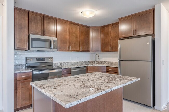 1HAB, 1BA + sala de estar - 1031SF - Cocina - Yorktown Estates
