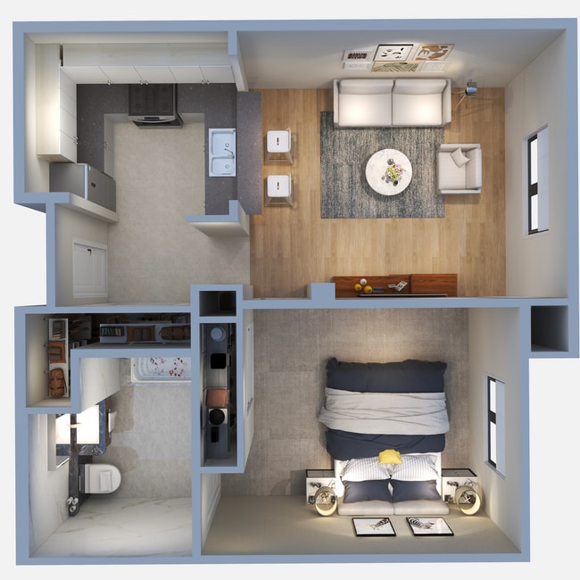 1x1 Mira Vista Villas Floorplan -View 1.jpg - Mira Vista