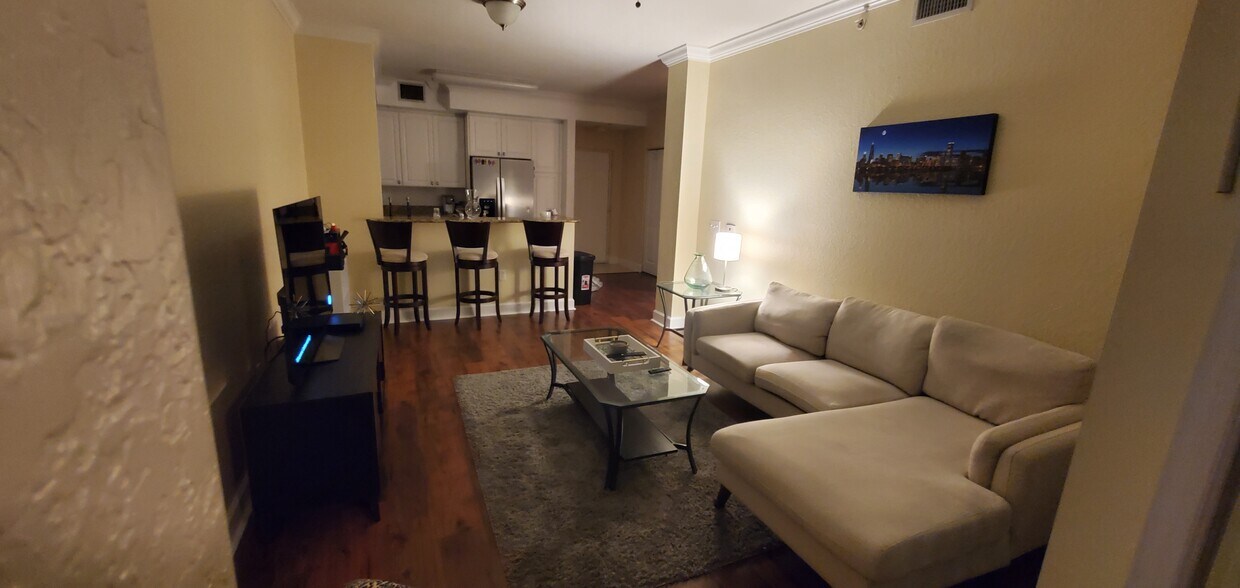 From balcony looking into living room and kitchen - 1660 Renaissance Commons Blvd