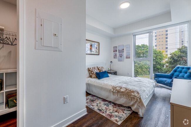 1BR + Den, 2BA - 734SF - Bedroom - 3030 Pharmacy Avenue