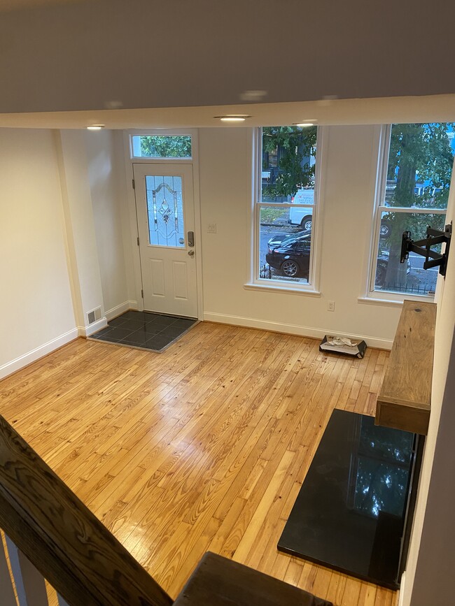 Living room view from stairs - 112 15th St SE