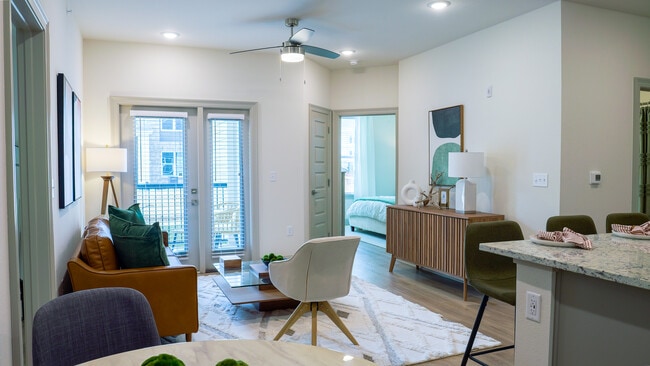The Magnolia: 2BR, 2BA- Living Room - The Waters at Settlers Trace