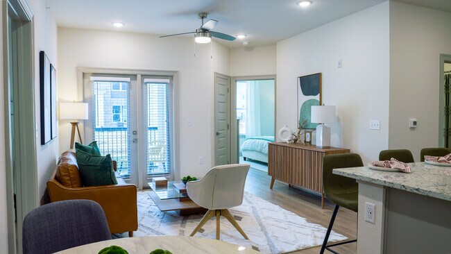 The Magnolia: 2BR, 2BA- Living Room - The Waters at Settlers Trace