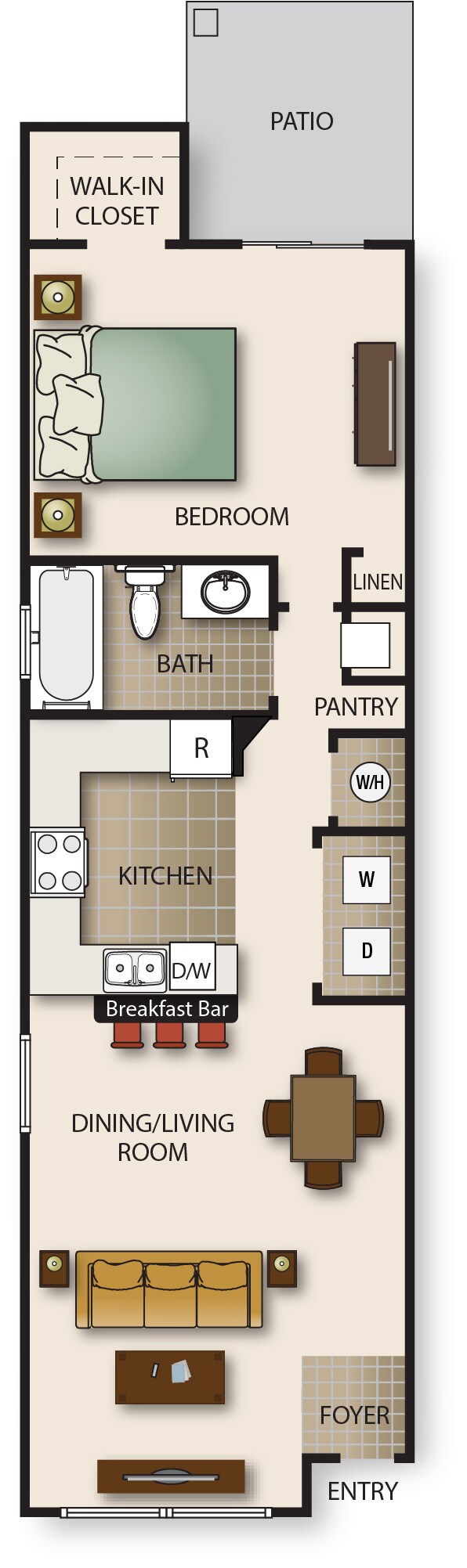 Plano de planta - Garden Park Senior Living
