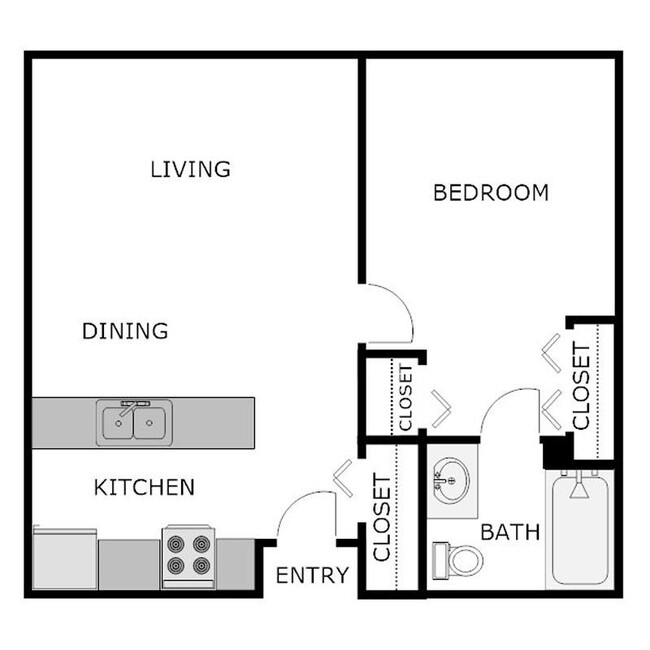 Plano de planta - Summit House Apartments