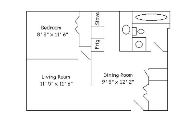 1BR/1BA - Ridgeway Apartments