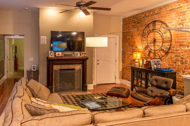 Living Room with Fireplace - 11 W 3rd Ave
