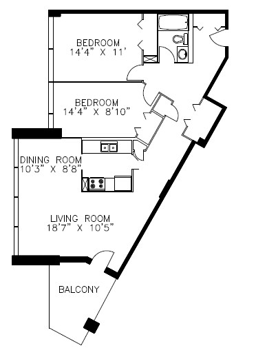 2 chambres/1 salle de bain - 40 Parkcrest Dr