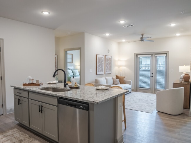 The Sabine: 2BR, 2BA- Kitchen - The Flats at Ransley