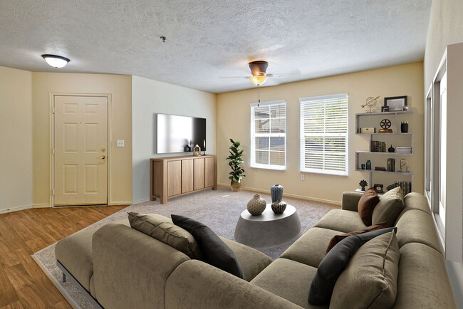 Spacious Living Area - The Bluffs Apartments