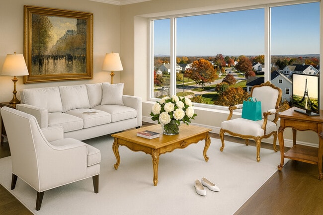 ONE BEDROOM LIVING ROOM - 555 Luxury Apartments