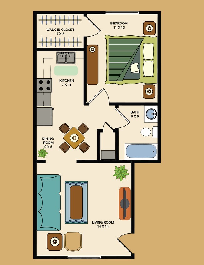 1HAB/1BA - Autumn Hill Apartments by Yount Properties