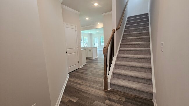 Entrance from the main doorway - pendant lights above the island - 2207 Cape May Ln