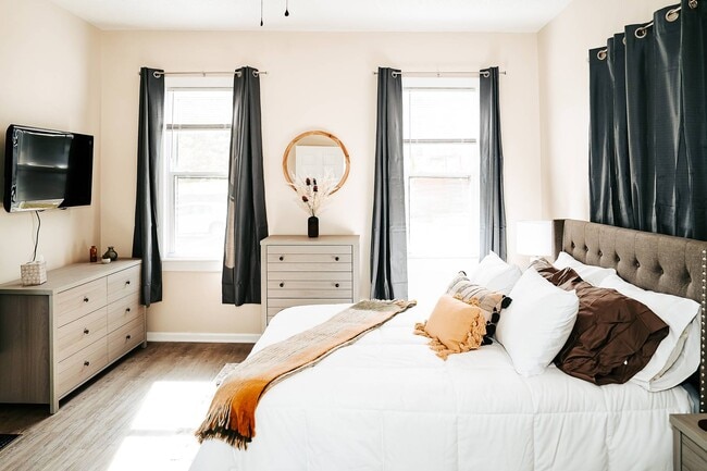 room darkening shades with roku TV - 2229 N 7th St
