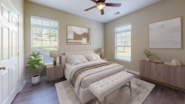 Bedroom with Natural Light - Columns on Wetherington Apartments