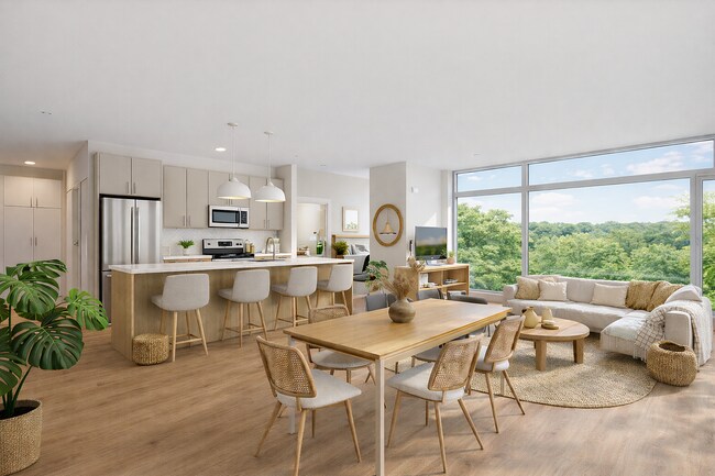 La sala de estar + cocina y estudio de Ardin - The Ardin