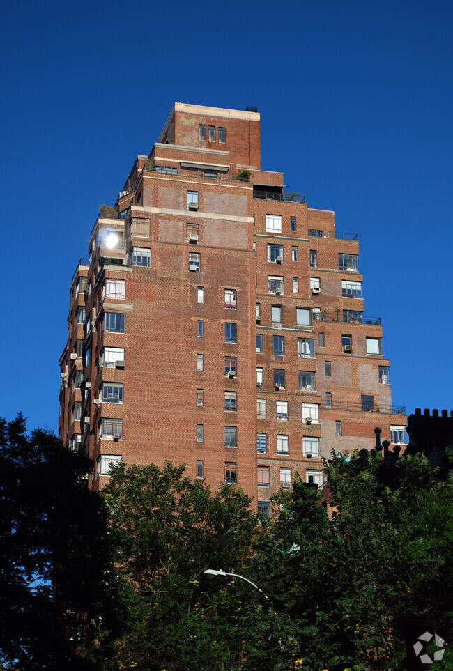 Viewed from West End Avenue - 100 Riverside Dr