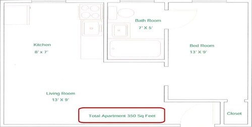 1BR/1BA - Art Apartments