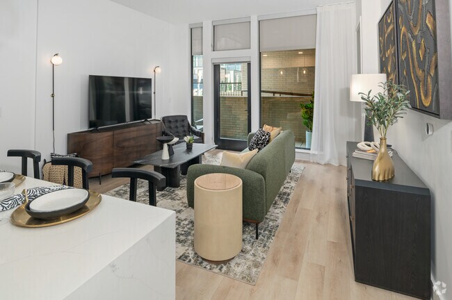 Amplio apartamento de 2 habitaciones y 2 baños | 111,5 m² | Sala de estar de concepto abierto - The Crescent Residences