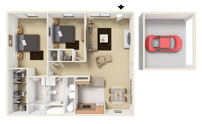 Arlington 3D amueblado - Freedom Crossing Apartments