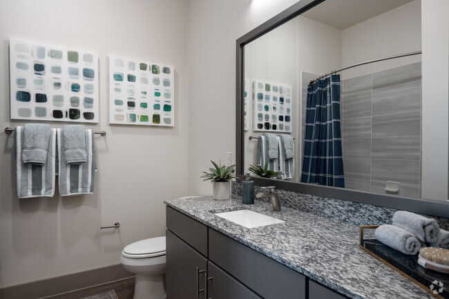 2BR, 2BA - 1,010SF - Primary Bathroom - The Gabriel Georgetown