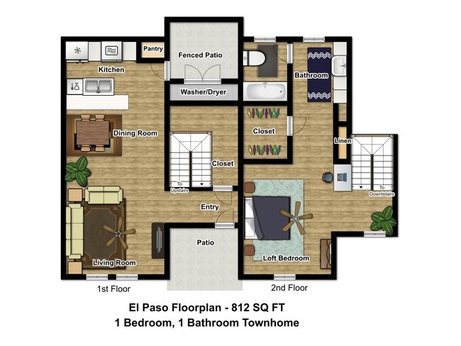 Plano de planta - Reed Parque Townhomes