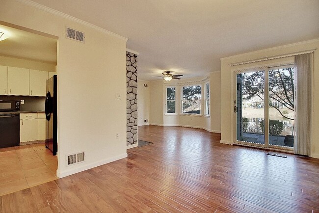 Hallway view of kitchen and living room - 369 Pond Rd