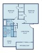 Two Bedroom One Bath B1