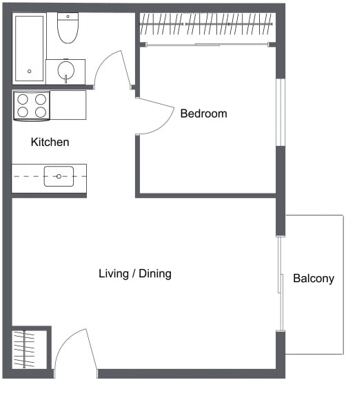 Mill Park Apartments – 1 Bedroom 1 Bath