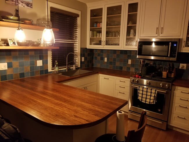 Kitchen - bamboo counters - 3115 NE 65th Ave