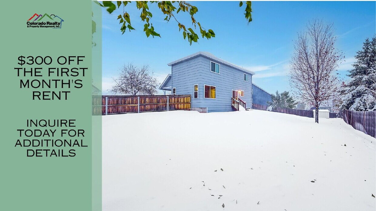 $2,240.95 - 4 bed, 2.5 bath in Colorado Springs with In Unit Laundry! - $2,295.00 4 bed, 2.5 bath in Colorado Springs with In Unit Laundry!