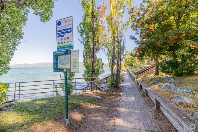 Enjoy a stroll around the Lake Tahoe Water Trail with its enchanting views.
