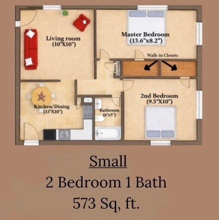 Planos de planta pequeños - Hidden Creek Apartments