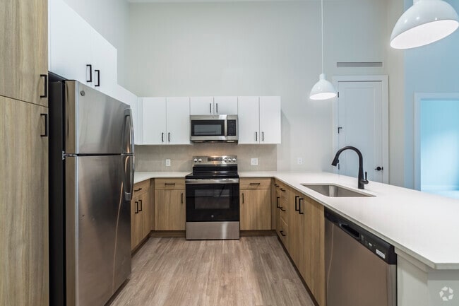 2BR, 2BA - 1,125SF - Maple - Kitchen - Packard Row