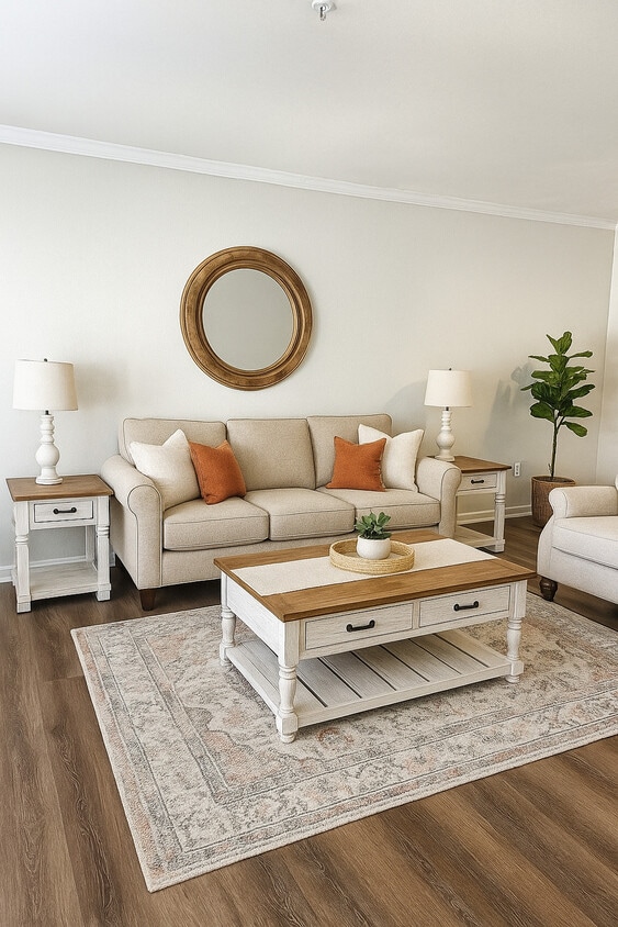 Spacious Living Area - River's Bend Apartment Homes