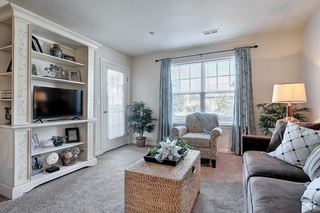 Stanford Living Room - The Villas of Castleton Apartments